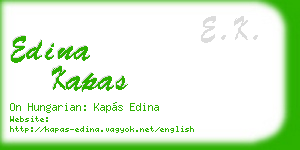 edina kapas business card