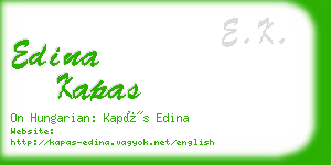 edina kapas business card